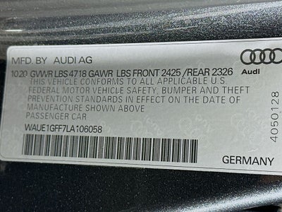 2020 Audi S3 Premium Plus TFSI quattro S tronic