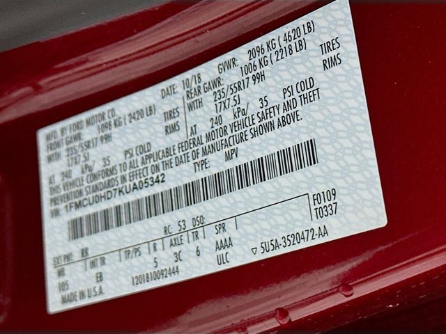 2019 Ford Escape SEL