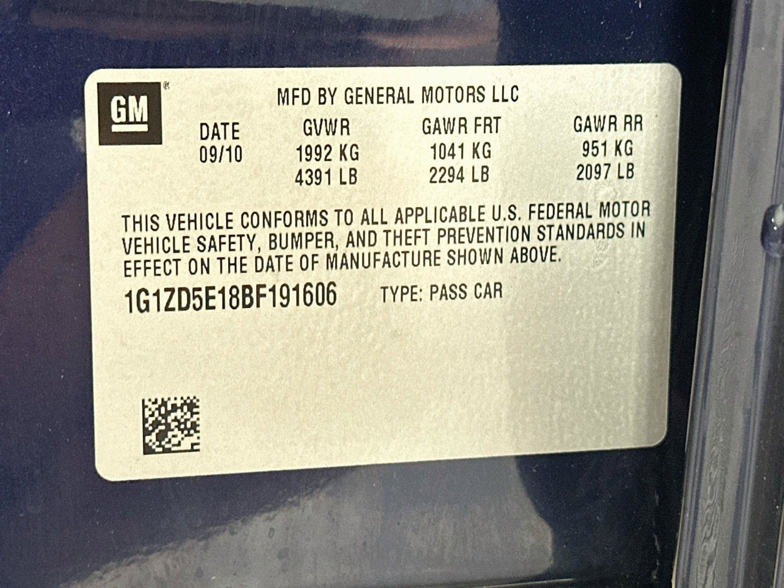 2011 Chevrolet Malibu LT 2LT