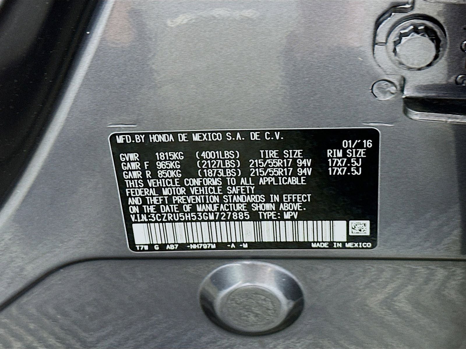 2016 Honda HR-V EX