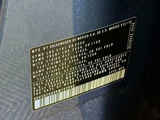 2019 Volkswagen Tiguan 2.0T SE