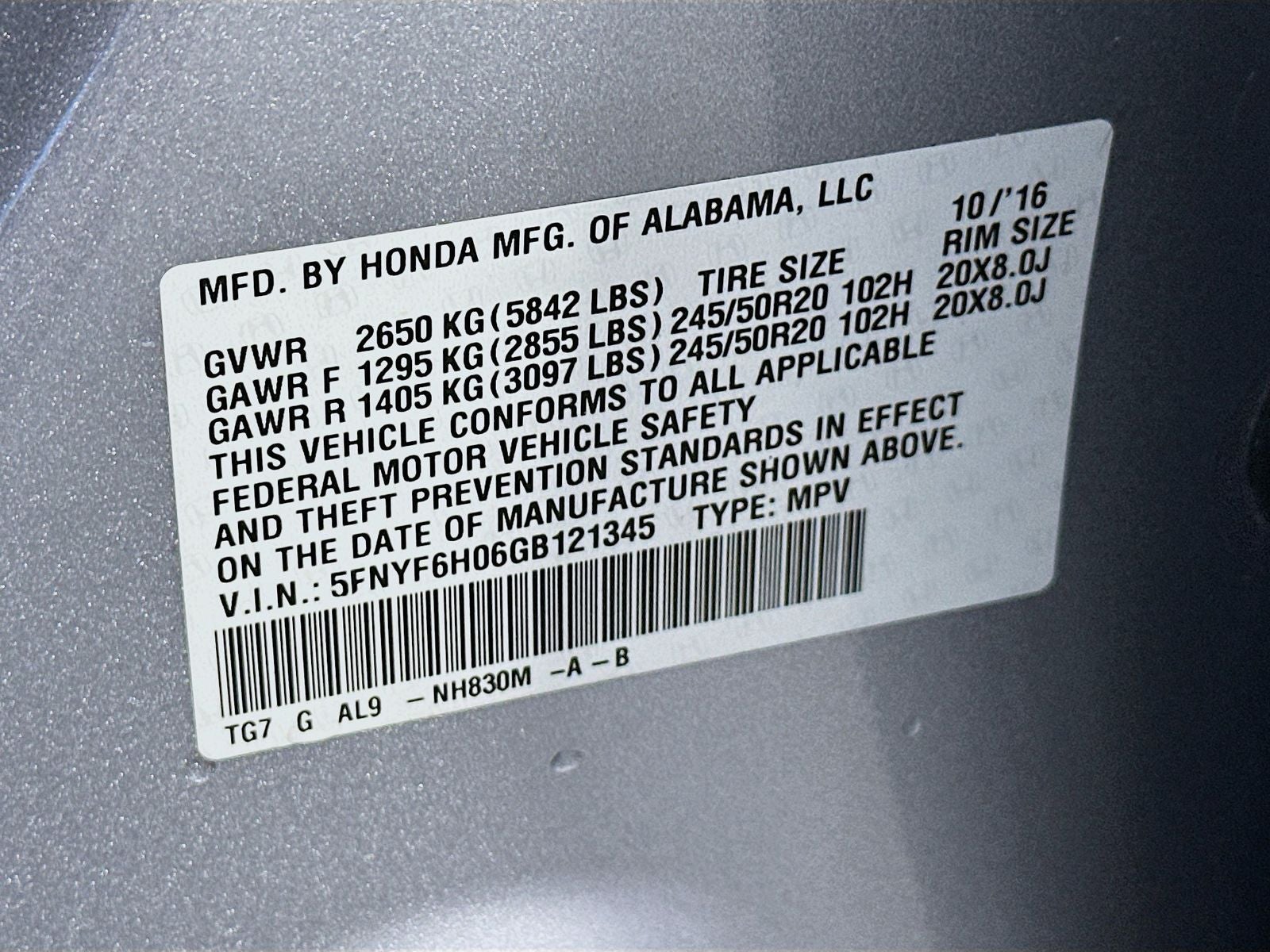 2016 Honda Pilot Elite