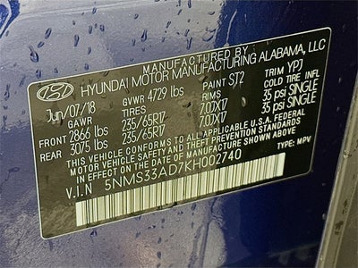 2019 Hyundai Santa Fe SEL