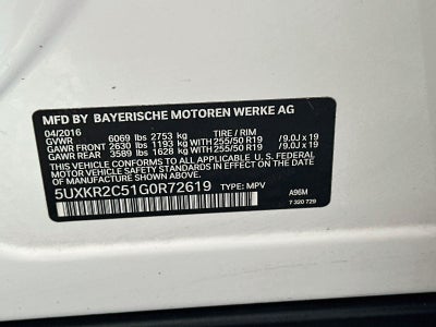 2016 BMW X5 sDrive35i