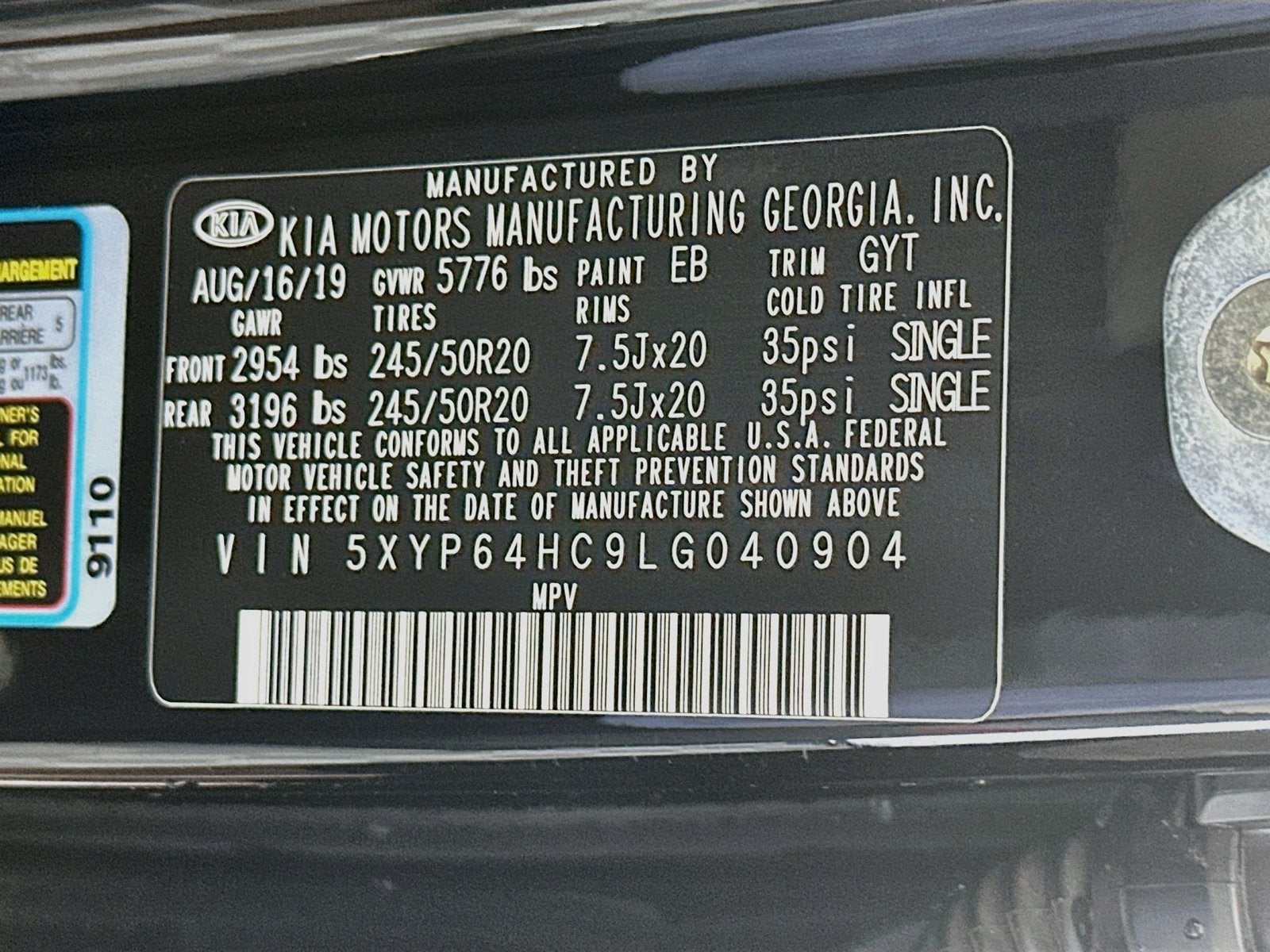 2020 Kia Telluride S