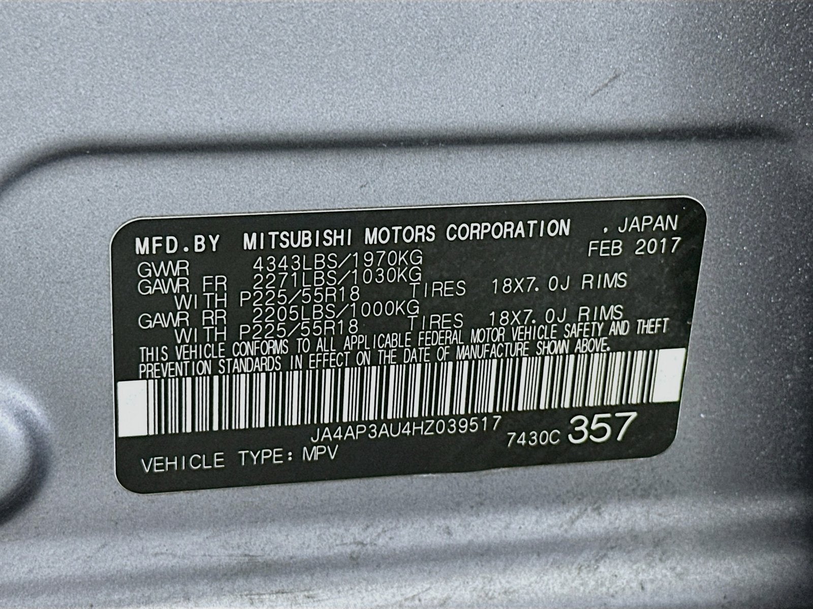 2017 Mitsubishi Outlander Sport 2.0 LE