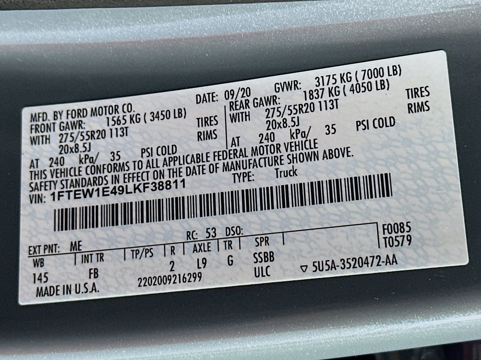 2020 Ford F-150 XLT