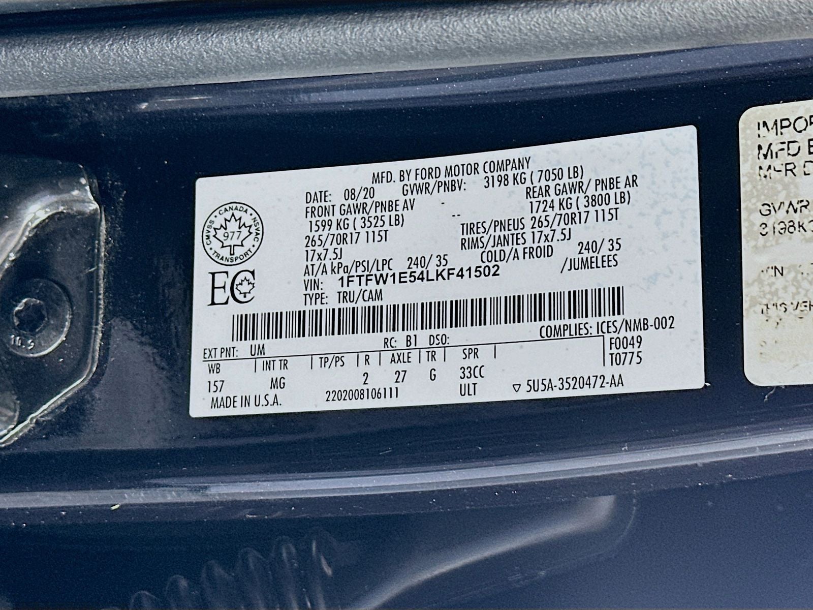 2020 Ford F-150 XLT
