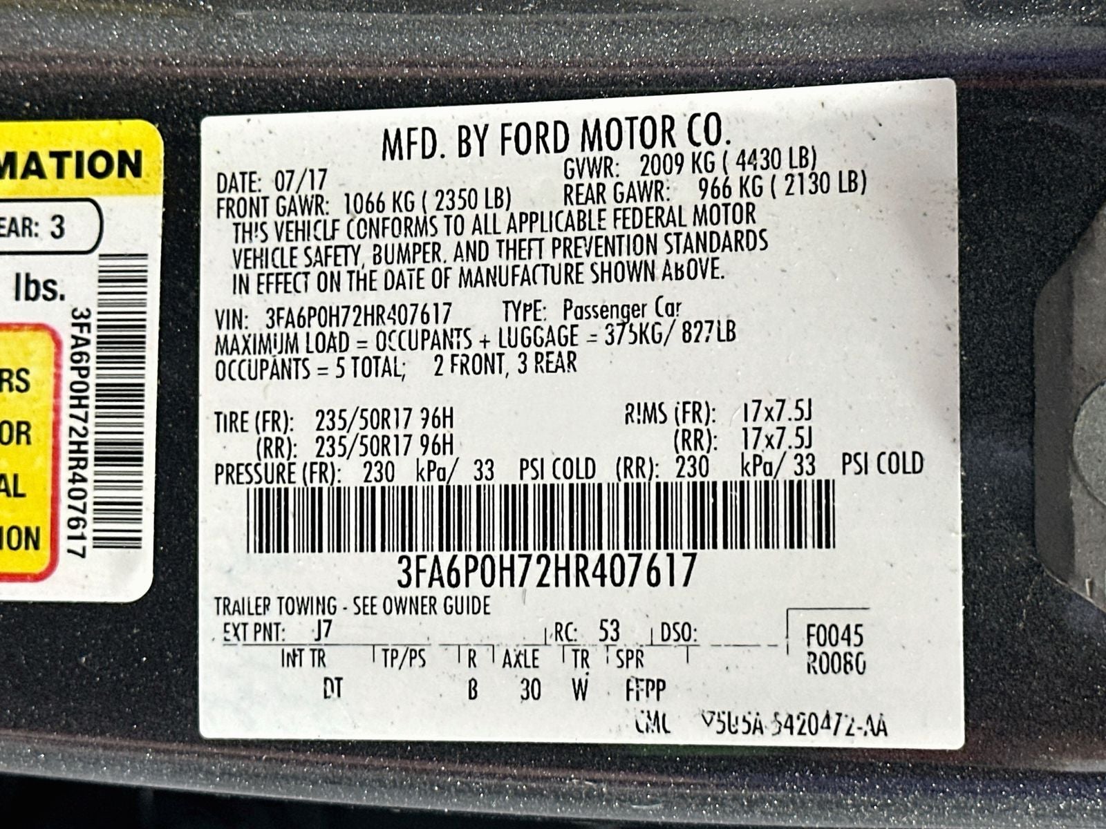 2017 Ford Fusion SE
