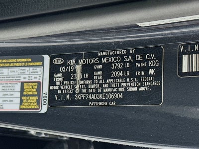 2019 Kia Forte FE