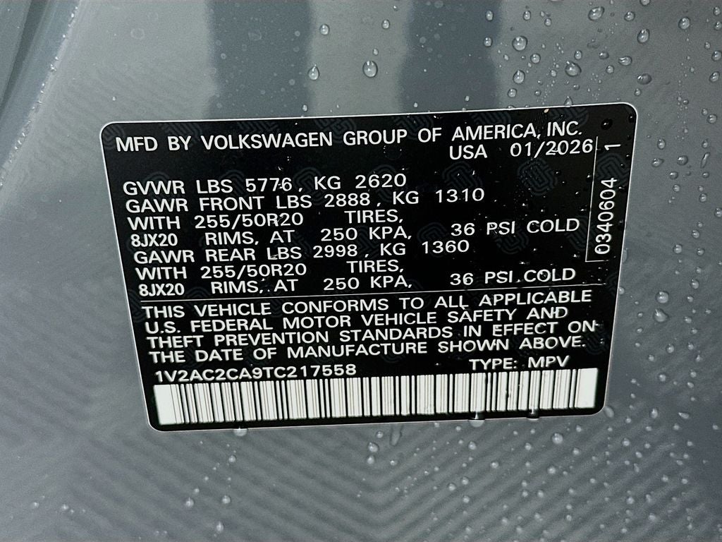 2026 Volkswagen Atlas Cross Sport 2.0T SEL R-Line Black