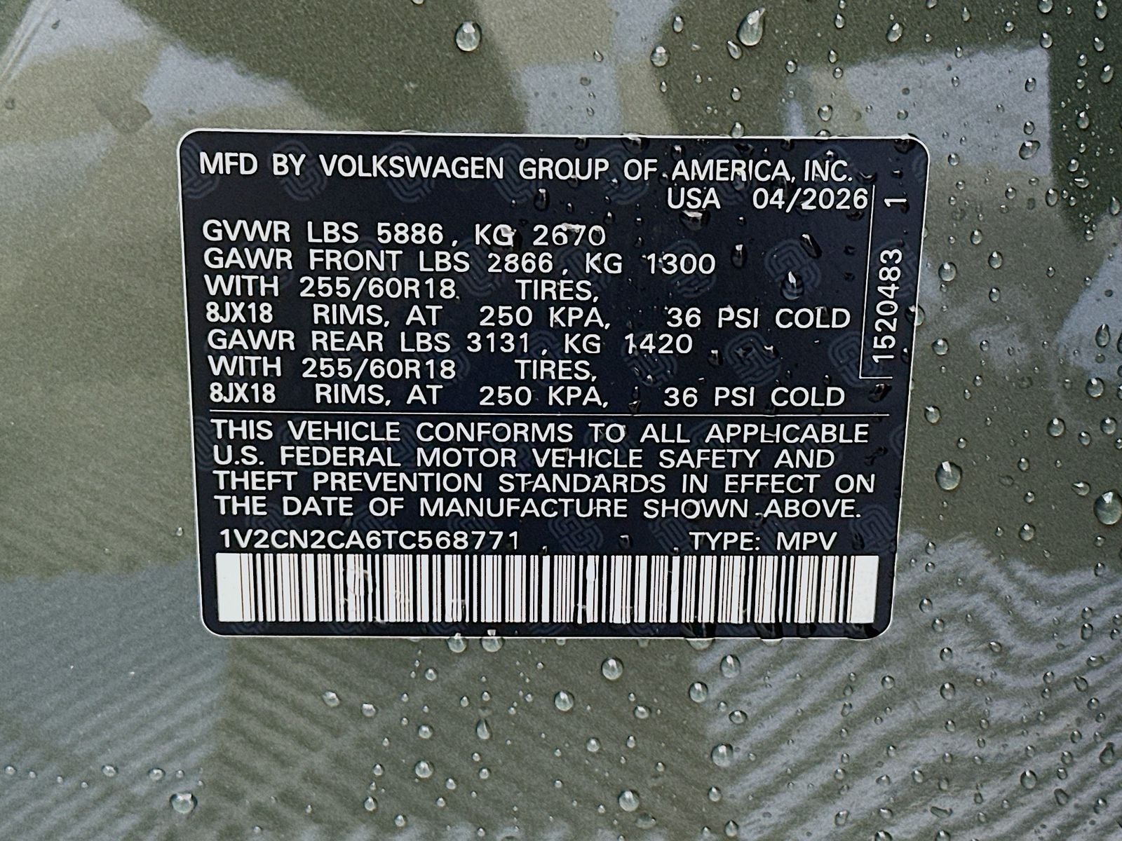 2026 Volkswagen Atlas 2.0T Peak Edition