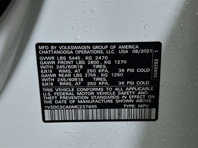 2021 Volkswagen Atlas Cross Sport 2.0T SE