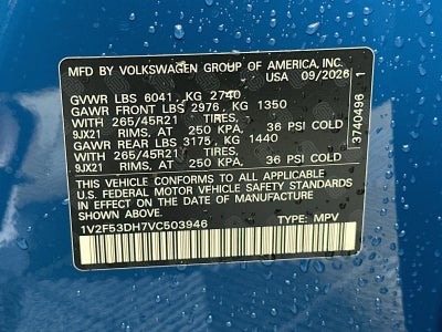 2027 Volkswagen Atlas 2.0T SEL