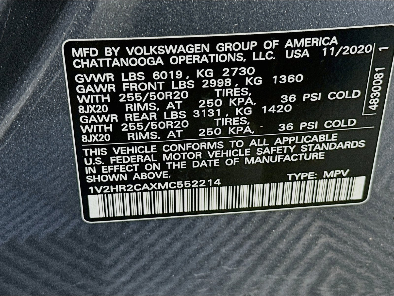 2021 Volkswagen Atlas 3.6L V6 SE w/Technology