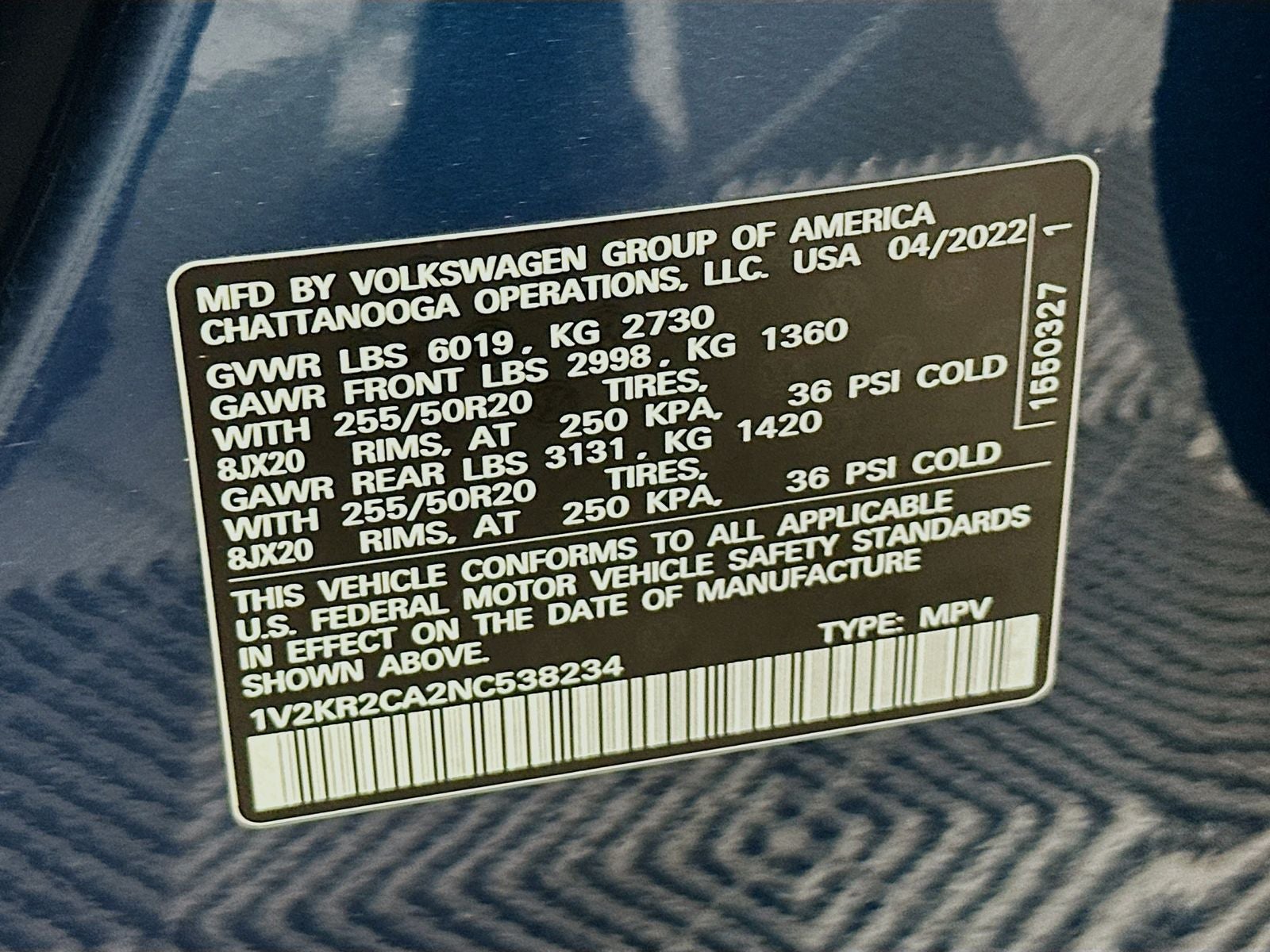 2022 Volkswagen Atlas 3.6L V6 SE w/Technology