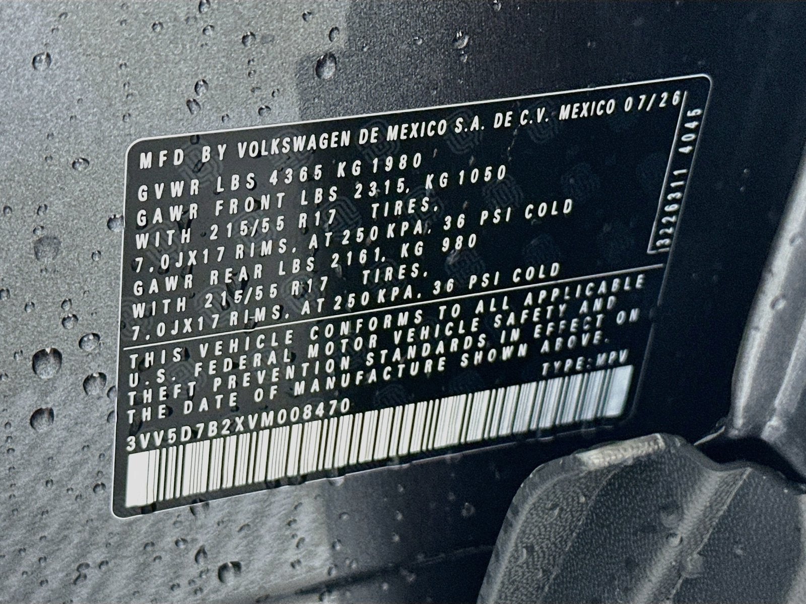 2027 Volkswagen Taos 1.5T S
