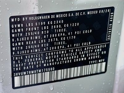 2026 Volkswagen Tiguan 2.0T SEL R-Line Turbo