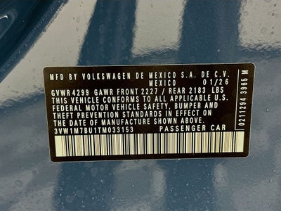 2026 Volkswagen Jetta GLI 2.0T Autobahn