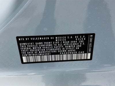 2026 Volkswagen Jetta 1.5T SE