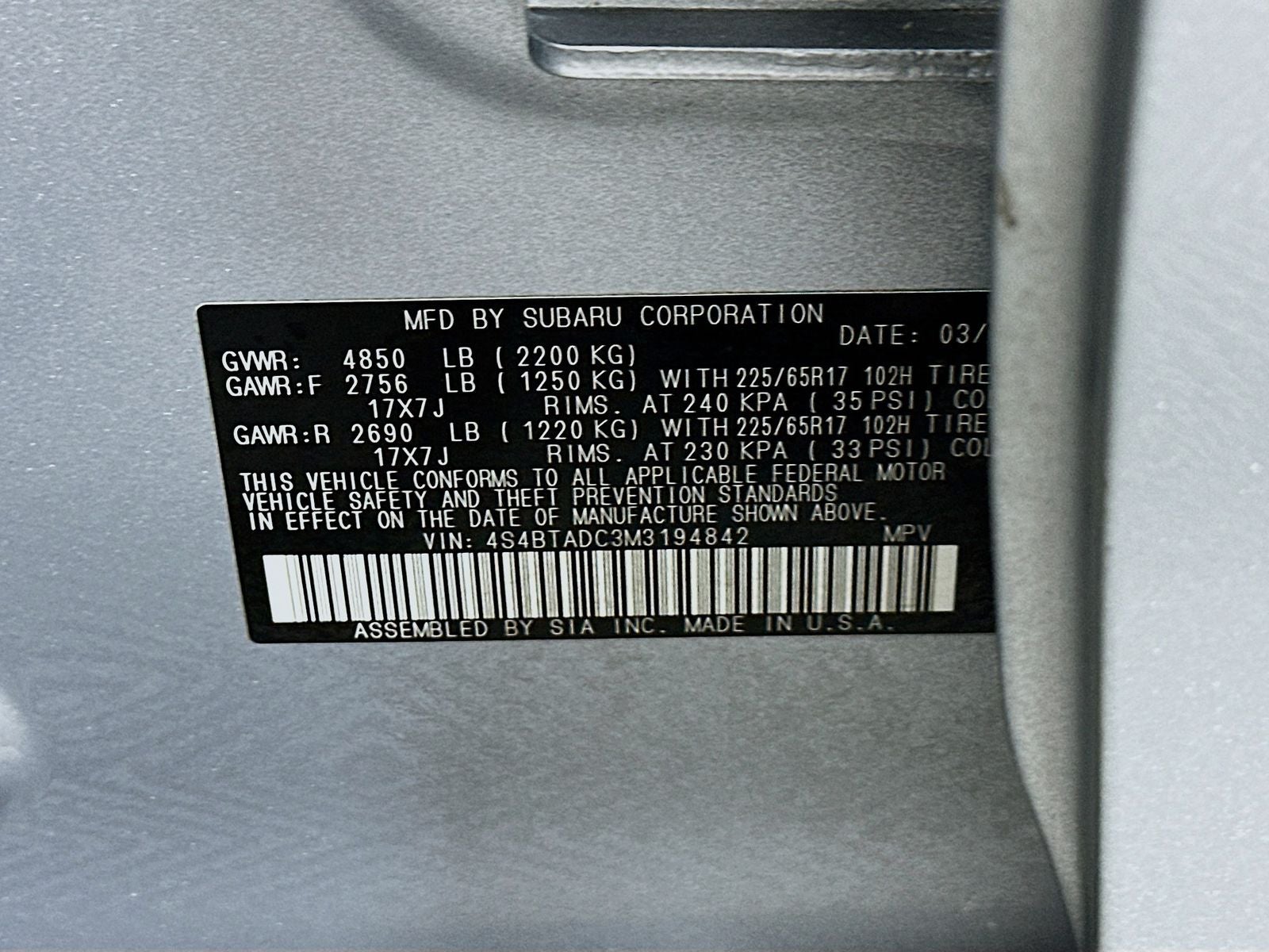 2021 Subaru Outback Premium