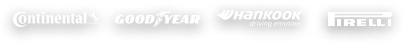 Tire Logos - Continental, GoodYear, Hankook, Pirelli